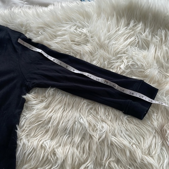 Rafaella black two piece crewneck top petit coat jacket sweater open cardigan - Picture 13 of 17